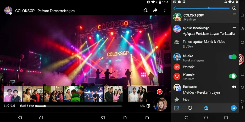 Tampilan antarmuka COLOKSGP saat merekam layar dengan fitur perekam.