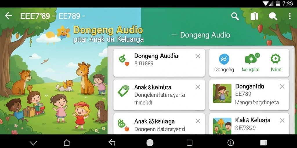 Antarmuka sederhana EE789 dengan pilihan dongeng yang ceria.