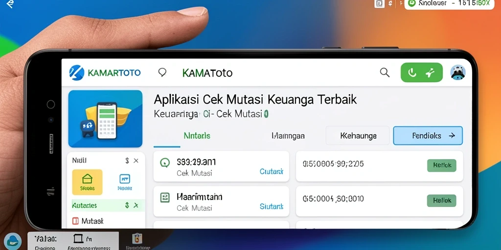 Tampilan antarmuka KAMARTOTO yang intuitif dan informatif.