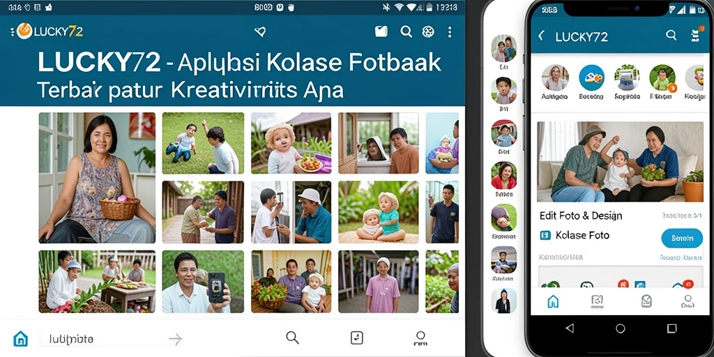 Tampilan antarmuka LUCKY72 yang user-friendly untuk Kolase Foto.