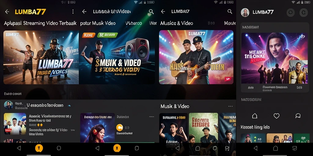 Tampilan antarmuka LUMBA77 yang menarik dan fungsional dalam streaming video.